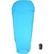 Browint Coolmax Travel Sheet with Zippers for Hotel, Summer/Warm Weather Sweat Wicking Sleep Sack for Adults, Mummy Sleeping Bag Liner for Camping, Rectangular with Pillow Pocket,