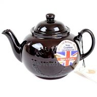 Handmade Original Brown Betty 4 Cup Teapot with Original Staffordshire Logo (1-Pack)