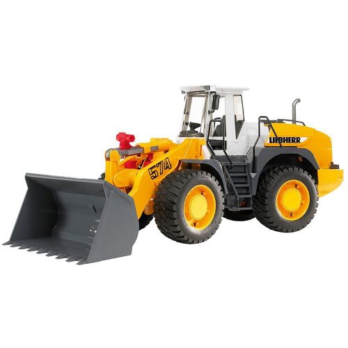  Bruder Toys Mack Granite Liebherr Articulated Road Loader Toy Truck, Yellow