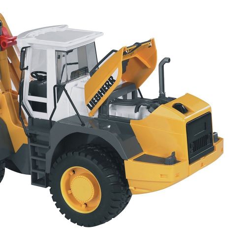  Bruder Toys Mack Granite Liebherr Articulated Road Loader Toy Truck, Yellow