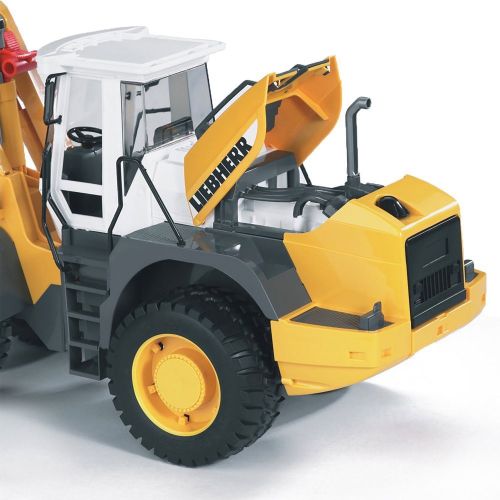  Bruder Toys Mack Granite Liebherr Articulated Road Loader Toy Truck, Yellow