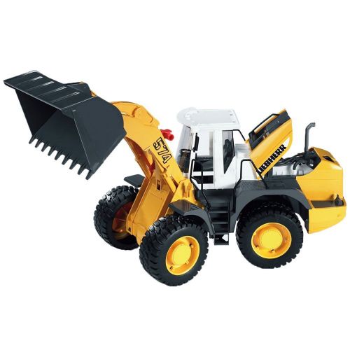  Bruder Toys Mack Granite Liebherr Articulated Road Loader Toy Truck, Yellow