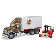 Bruder 02828 Mack Granite Ups Logistics Truck with Forklift Vehicles - Toys