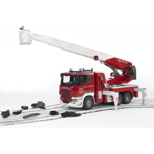  Bruder Toys Bruder Scania R-Serie Fire Engine with Water Pump and L and S Module