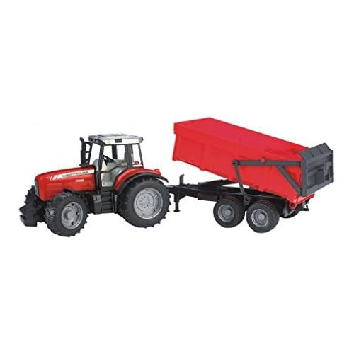  Bruder Toys Massey Ferguson 7480 with tipping trailer