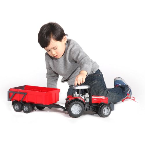  Bruder Toys Massey Ferguson 7480 with tipping trailer