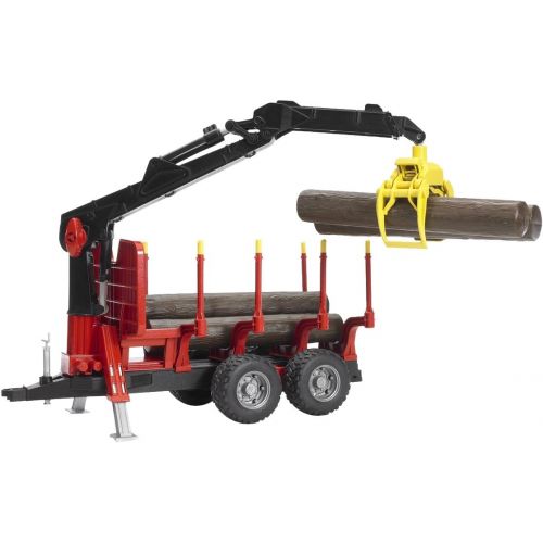  Bruder Toys Bruder Forestry Trailer with Crane Grapple and 4 Logs