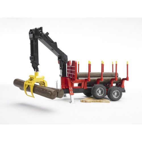  Bruder Toys Bruder Forestry Trailer with Crane Grapple and 4 Logs