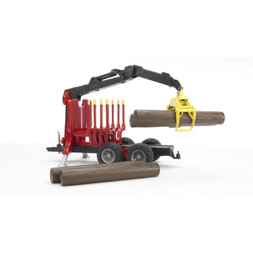  Bruder Toys Bruder Forestry Trailer with Crane Grapple and 4 Logs