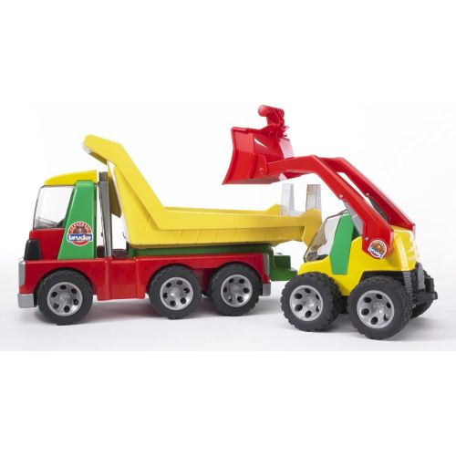  Bruder Toys Bruder Tractor with Frontloader and Rear Tipper