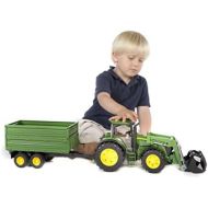 Bruder Toys Bruder John Deere 7930 with Frontloader and Tandemaxle Tipping Trailer