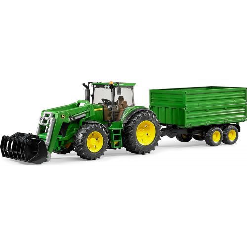  Bruder Toys Bruder John Deere 7930 with Frontloader and Tandemaxle Tipping Trailer