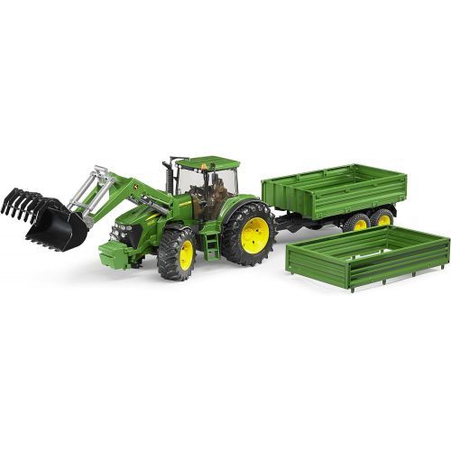  Bruder Toys Bruder John Deere 7930 with Frontloader and Tandemaxle Tipping Trailer