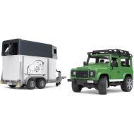 Bruder Toys Land Rover Defender w trailer snowmobile and DRIVER