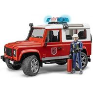 Bruder Toys Bruder Land Rover Fire Department Vehicle with Fireman