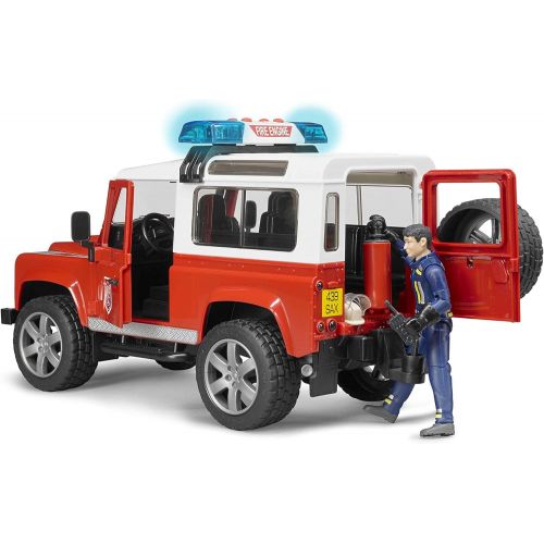  Bruder Toys Bruder Land Rover Fire Department Vehicle with Fireman