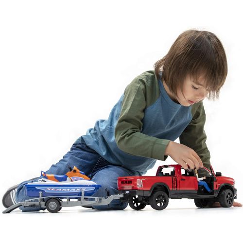  Bruder Toys Bruder Ram 2500 Power Wagon with Trailer and Personal Water Craft with Driver Vehicles-Toys