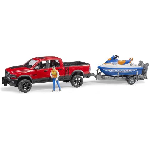  Bruder Toys Bruder Ram 2500 Power Wagon with Trailer and Personal Water Craft with Driver Vehicles-Toys