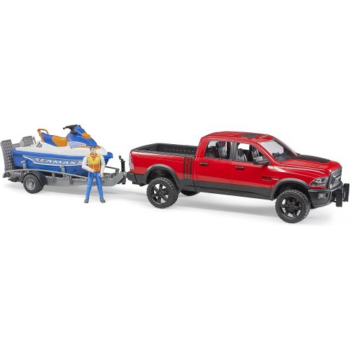  Bruder Toys Bruder Ram 2500 Power Wagon with Trailer and Personal Water Craft with Driver Vehicles-Toys