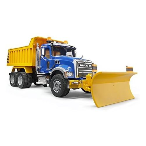  Bruder Toys Bruder MACK Granite Dump Truck with Snow Plow Blade