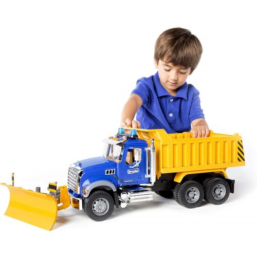  Bruder Toys Bruder MACK Granite Dump Truck with Snow Plow Blade