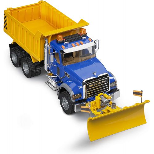  Bruder Toys Bruder MACK Granite Dump Truck with Snow Plow Blade