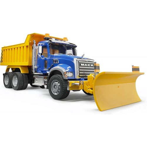  Bruder Toys Bruder MACK Granite Dump Truck with Snow Plow Blade