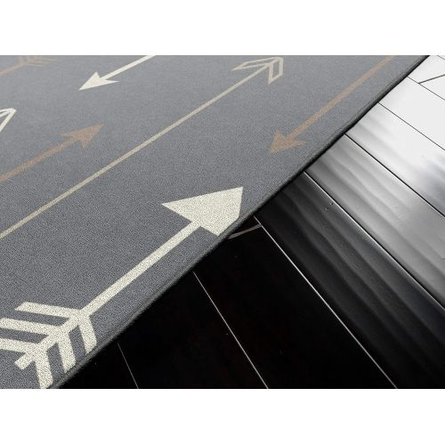  Brumlow Mills EW10233-40x60 Bohemian Arrows Gray Area Rug, 34 x 5