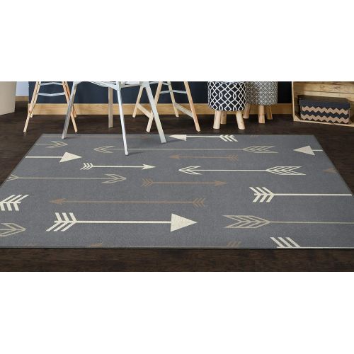  Brumlow Mills EW10233-40x60 Bohemian Arrows Gray Area Rug, 34 x 5