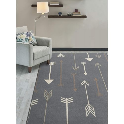  Brumlow Mills EW10233-40x60 Bohemian Arrows Gray Area Rug, 34 x 5