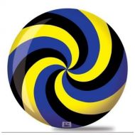 Brunswick Spiral Viz A Ball Bowling Ball- Black/Blue/Yellow (14lbs)