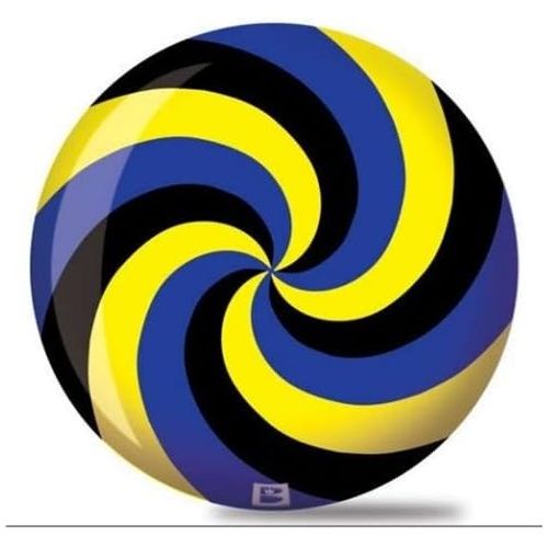 브런스윅 Brunswick Spiral Viz A Ball Bowling Ball- Black/Blue/Yellow (14lbs)