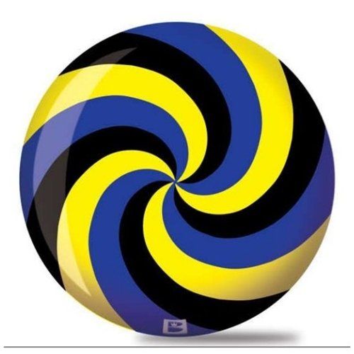 브런스윅 Brunswick Spiral Viz A Ball Bowling Ball- Black/Blue/Yellow (14lbs)
