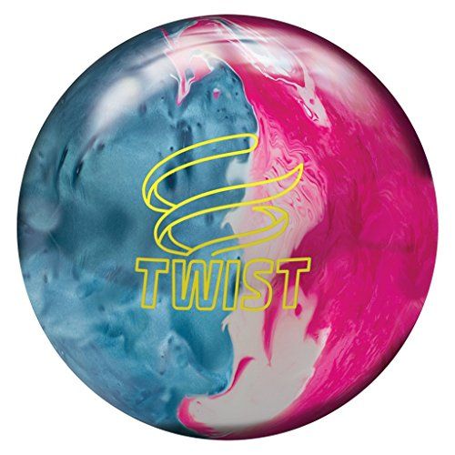 브런스윅 Brunswick Bowling Twist Reactive Ball, Sky Blue/Pink/Snow, Size 14