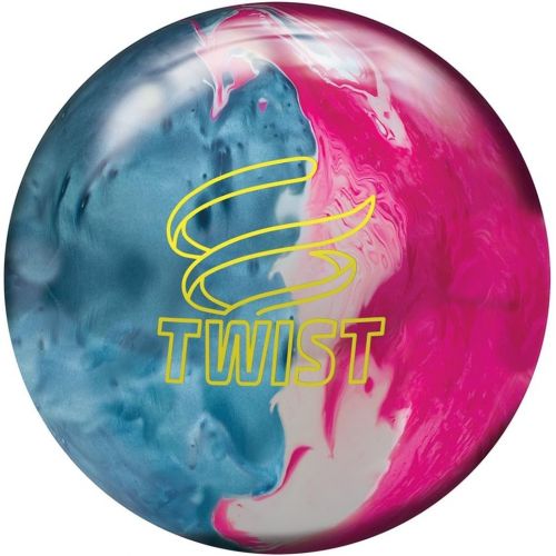 브런스윅 Brunswick Bowling Twist Reactive Ball, Sky Blue/Pink/Snow, Size 14