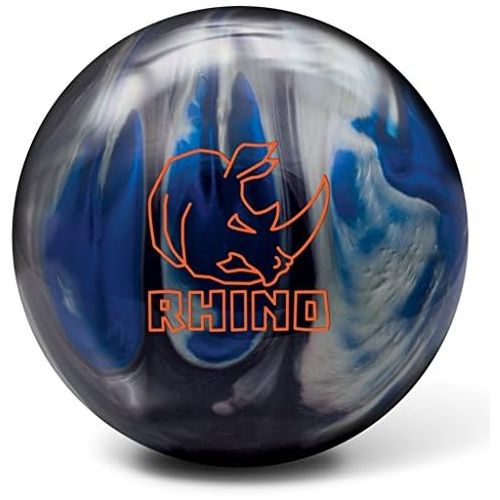 브런스윅 Brunswick Bowling Products Brunswick Rhino Reactive PRE-DRILLED Bowling Ball- BlackBlueSilver Pearl