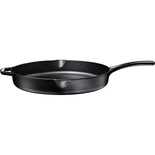  Bruntmor 12'' Black Pre-seasoned Cast Iron Frying Pan, 12 Inch Oven Safe Enameled Cast Iron Skillets | Cast Iron Skillets Grill Pan Set| Nonstick Cookware And Bakeware For Casserole Dish