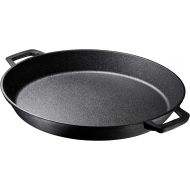 [아마존베스트]Bruntmor Pre Seasoned Cast Iron 16 inch Skillet Dual Handles Durable Frying Pan Deep Pizza Pan Large Loop Handles, Camping Skillet, Pizza Pan, Fry Pan - 2 Deep