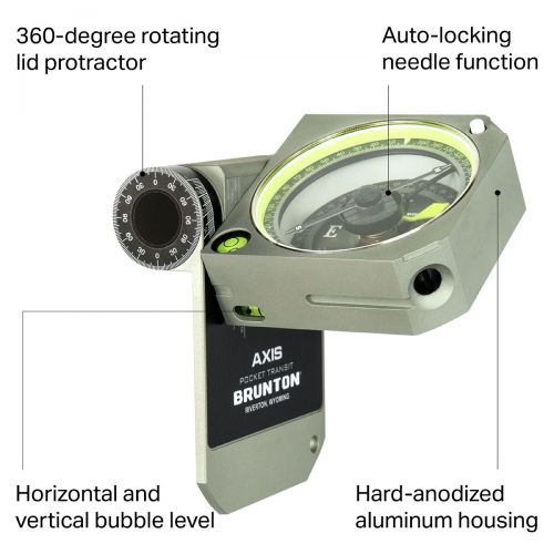  Brunton Axis Pocket Transit Compass