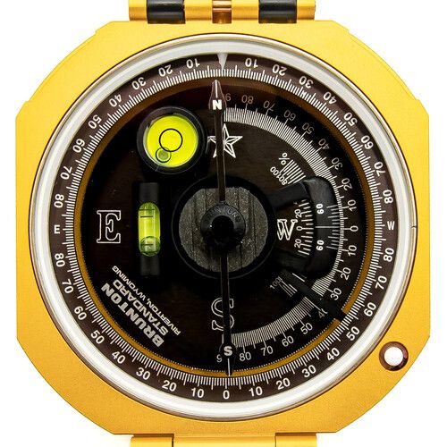  Brunton Standard Transit Compass (Quadrant 0-90, Gold)