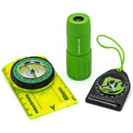 Brunton Green Bundle with 8010 Eco Compass, Green Monocular, Tag-Along 9045 Chill Eco Compass (Celsius)
