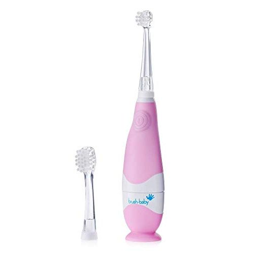  [아마존베스트]Brush-Baby Brush Baby BabySonic Electric Toothbrush for Ages 0-36 Months - Pink