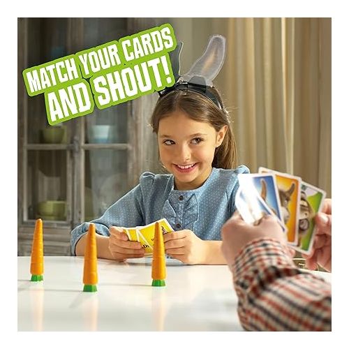 브라이벨리 Don't Be a Donkey - Hilarious Party Game for Kids & Adults - Grab a Carrot or You Will Turn into a Donkey! - Funny Matching Card Game & Farm Animal Board Game - Quick 15 mins, Ages 6+ for 2-4 Players