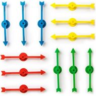 [아마존베스트]Brybelly 12 Assorted Rainbow 4-inch Arrow Game Spinners in 4 Colors, 3 Arrows Per Color