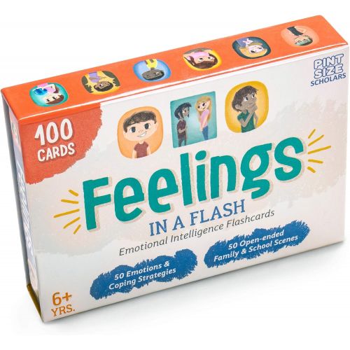 브라이벨리 [아마존베스트]Brybelly Feelings in a Flash - Emotional Intelligence Flashcard Game - Toddlers & Special Needs Children - Teaching Empathy Activities, Coping & Social Skills - 50 Scenario Cards,