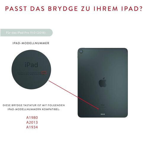  [아마존 핫딜]  [아마존핫딜]Brydge BRYDGE 11.0 Pro, Hochwertige Bluetooth Tastatur aus Aluminium, deutsches Layout QWERTZ, fuer das iPad Pro 11.0, inklusive magnetischem iPad Cover, silber