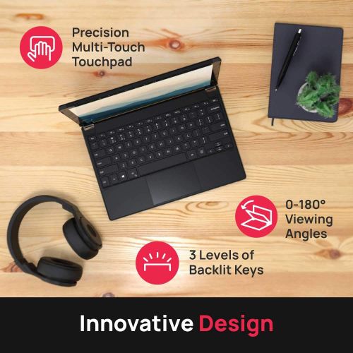  [아마존베스트]Brydge 12.3 Pro+ Wireless Keyboard with Precision Touchpad | Compatible with Microsoft Surface Pro 7, 6, 5 & 4 | Designed for Surface | (Black)