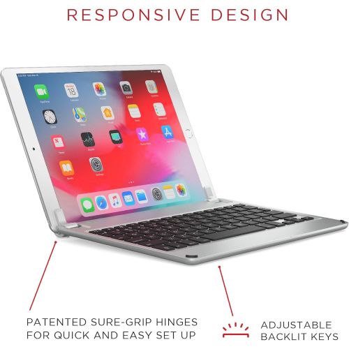  [아마존베스트]Brydge 10.5 Keyboard for iPad Air (2019) and iPad Pro 10.5-inch | Aluminum Bluetooth 4.2 Keyboard with Backlit Keys (Silver)