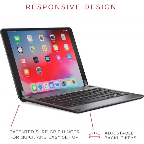  [아마존베스트]Brydge 10.5 Keyboard for iPad Air (2019) | Aluminum Bluetooth 4.2 Keyboard with Backlit Keys (Space Gray)