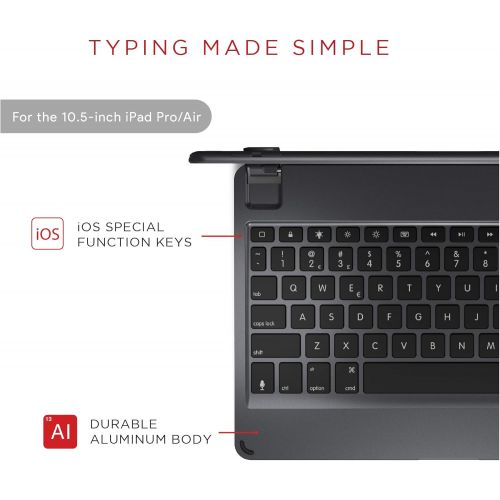  [아마존베스트]Brydge 10.5 Keyboard for iPad Air (2019) | Aluminum Bluetooth 4.2 Keyboard with Backlit Keys (Space Gray)